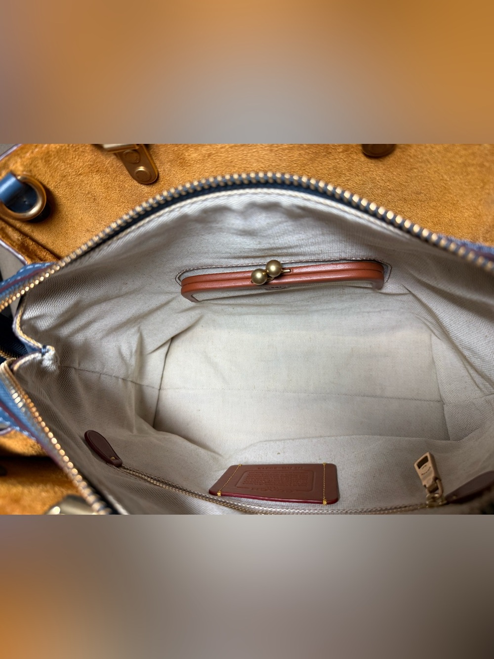 ✨ Coach 1941 Rogue Satchel - Glovetanned Leather - Style 20315 ✨Denim Colorway - Picture 9 of 13